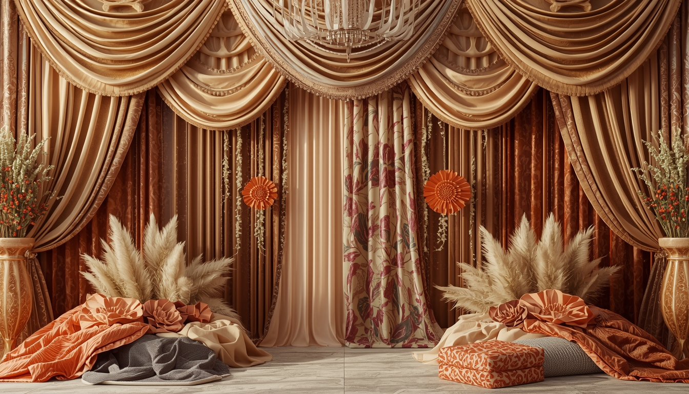 Shouldereawipe függöny és textil díszítés